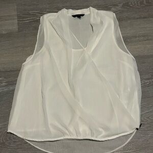 White Sleeveless Blouse